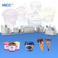 Ligne de production de barres de crème glacée commerciales HNOC entièrement automatique, machine à fabriquer de la crème glacée au lait de vache, prix