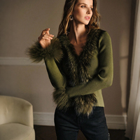 Cardigan vintage en viscose/polyester à motif uni, col en V, grande taille pour femme, automne, fabrication sur mesure