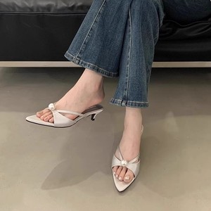 Vestido de Fiesta Elegante Estilo 2026 para Mujer, Sandalias de Tacón Alto con Perlas y Rayas, Zapatos de Vestir de Noche - Product Image 3