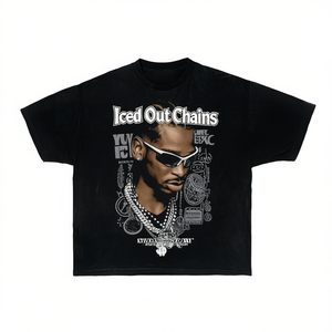 <b>Iced</b> <b>Out</b> <b>Chains</b> Graphic Boxy T-Shirt Oversized Streetwear Y2K Style - Product Image 2