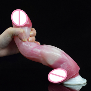 Besar Anal Plug 9 Inci Kulit Karet Realistis <span class=keywords><strong>Penis</strong></span> Manusia Pelatihan - Product Image 6