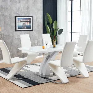 Küche Luxus Custom Modern Import Gast möbel Tisch 6 Stühle Esszimmer Set