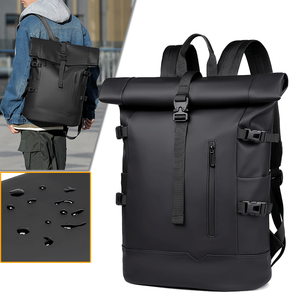 Sac à dos pour ordinateur portable 2025 à fermeture roll-top, grande capacité, imperméable et résistant aux rayures, pour étudiants et professionnels (hommes et femmes) - Product Image 1