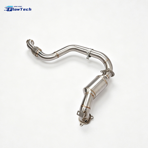 Collecteur d'échappement FlowTech T304 en acier inoxydable 200 cellules à haut débit pour Mercedes Benz C63 C63S W205 GLC63 X253 M177 4.0T V8, montage direct - Product Image 6