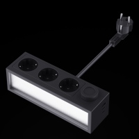 Multiprise de bureau 3 prises avec USB et interrupteur rotatif, prise de courant RVB colorée 2026, multifonctionnelle, norme UE/Allemagne