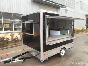 Remolque de Comida Cerrado, Color Negro Oscuro, con Refrigerador para Servicio de Alimentos al Aire Libre, Remolque Móvil para Cliente de Nueva Zelanda - Product Image 2