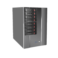 Boîtier de serveur NAS à 8 baies avec planche arrière SATA, échange à chaud, compatible avec les cartes mères MicroATX et Mini ITX, châssis de serveur de bureau