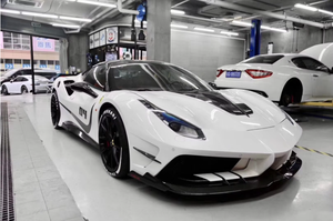 Spoiler Delantero y Trasero de Fibra de Carbono Estilo Misha de Alta Calidad Directo de Fábrica para <span class=keywords><strong>Ferrari</strong></span> <span class=keywords><strong>488</strong></span> - Product Image 3