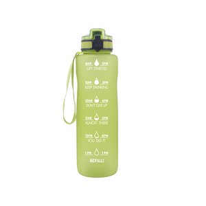 Botella <span class=keywords><strong>de</strong></span> <span class=keywords><strong>Agua</strong></span> Motivacional <span class=keywords><strong>de</strong></span> 1000 ml con Marcador <span class=keywords><strong>de</strong></span> Tiempo, Tapa Abatible y Correa <span class=keywords><strong>de</strong></span> Transporte para Gimnasio, Viajes y Actividades al Aire Libre - Product Image 4