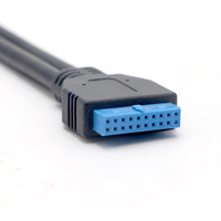Cable interno de extensión de fecha para placa base de ordenador portátil, montaje de Panel USB 3,0 Dual hembra A 20 pines