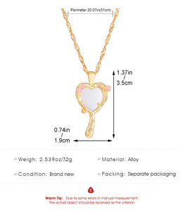 Collar con Marco de Fotos de Espejo Mágico de Barbie Premium, Estilo Dopamina, Joyería Delicada para Mujer, Uso Diario, Regalos - Product Image 3