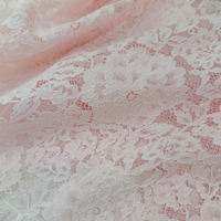 Tissu en dentelle florale en coton de haute qualité YY, tissu en dentelle brodée en nylon bleu clair pour robes de soirée et couture