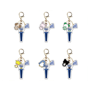 Custom Cute PVC Acrylic <b>Anime</b> Pattern Cartoon Style <b>Keychain</b> Accessories Star Pendant Bag Mobile Phone Decorative Small - Product Image 2