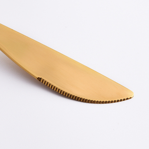 Cubiertos de acero inoxidable chapados en oro para <span class=keywords><strong>restaurante</strong></span>, cuchillo, cuchara, tenedor, cucharón, cubiertos de boda, directo de fábrica - Product Image 4
