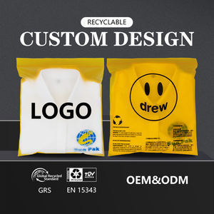 लोगो के साथ कपड़े पैकेजिंग थैली एकल परत नरम प्लास्टिक लालच ज़िपलॉक माइलर प्लास्टिक बैग - Product Image 4