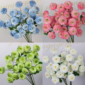 ดอกไม้ประดิษฐ์ผ้าไหมสีเขียวกุหลาบตกแต่งงานแต่งงานทำด้วยมือจัดดอกไม้กลางแจ้งอุปกรณ์ประกอบฉากการถ่ายภาพตกแต่งบ้าน - Product Image 3