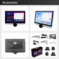 Amplifier Stereo mobil Android 13, pemutar DVD fungsi DSP Amplifier navigasi GPS 4G Carplay Unit kepala Stereo Multimedia mobil 11.8 inci portabel