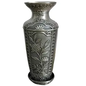 Metal retro özel çiçek vazo eski alüminyum saksı ev dekorasyon için
