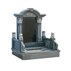Pierre tombale en granit sculpté à la main pierre tombale en tournesol pierre tombale en granit gris monuments en granit noir de Chine