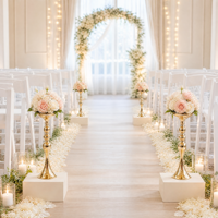 Centre de table sirène nordique, décoration d'allée de mariage, pour événements et dîners aux chandelles, plusieurs tailles disponibles