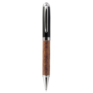 Bolígrafo Promocional Ecológico Personalizado, Cuerpo de Bambú y Metal en Color Naranja con Punta de Acero de 0.5mm - Product Image 3
