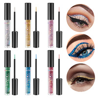 Gel Eyeliner à paillettes enchantées 6 couleurs pour le maquillage de beauté Marque privée le moins cher en gros