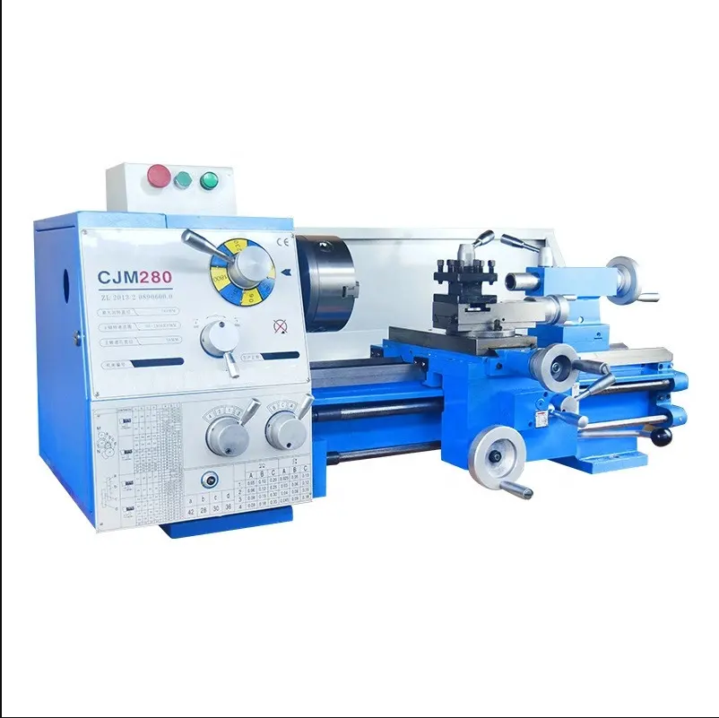Small bench desktop lathe machine CJM280 with 38mm spindle bore