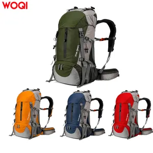 WOQI 50L Leichter Rucksack mit großer Kapazität Camping und Wandern Wasserdichter Reise rucksack für Herren und Damen mit Regenschutz