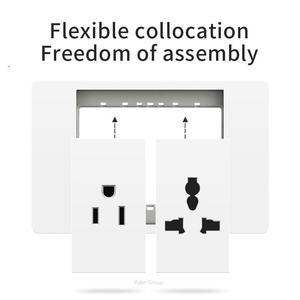 Interruptores y enchufes de pared estándar de la UE, interruptores de luz eléctrica, interruptores de pared de vidrio de baquelita de 2 vías - Product Image 5
