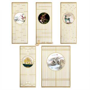 Paravent de séparation de pièce en acier inoxydable étanche, écran décoratif mural et de plafond en métal soudé, durable et au design personnalisable - Product Image 5