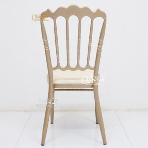 <span class=keywords><strong>Chaise</strong></span> Napoléon en métal doré champagne de luxe, personnalisée en usine, pour hôtels, mariages, événements et fêtes, vente en gros - Product Image 5
