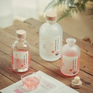 Bouteille <span class=keywords><strong>de</strong></span> liqueur en verre transparent givré avec bouchon en liège, 250ml, 375ml, 500ml - Product Image 5