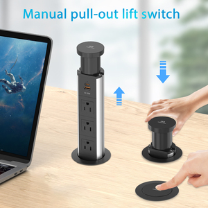 Tira de alimentación de receptáculo de EE. UU./Reino Unido/UE con carga inalámbrica de 15W y toma de corriente emergente de carga rápida tipo C PD20W - Product Image 6