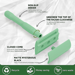 Maquinilla de afeitar de seguridad para mujer, de doble filo, de aleación de Zinc, hoja de acero inoxidable, Micro afeitado - Product Image 4