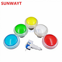 Bouton poussoir d'arcade plat et rond de 60 mm avec éclairage LED 12V, interrupteurs lumineux pour machines de jeu d'arcade et distributeurs automatiques
