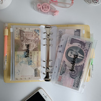 Organisateur de budget A6 en cuir personnalisable, étanche, style Macaron, pour la gestion de l'argent, avec système de planification et portefeuille à enveloppes pour espèces, vente en gros