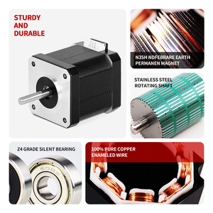 มอเตอร์สเต็ปเปอร์ไคฮง 42x42x48 มม. 2 เฟส 1.8 องศา เนมา 17 รุ่น <span class=keywords><strong>42byg</strong></span> 48 มม. แบบไบโพลาร์ สำหรับเครื่องพิมพ์ 3 มิติ ซีเอ็นซี หุ่นยนต์ - Product Image 5