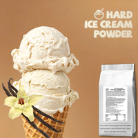 Poudre de crème glacée dure saveur vanille à faible MOQ, mélange de poudre de crème glacée dure Halal de qualité supérieure pour la préparation maison de crèmes glacées d'été