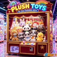 Prix d'usine - Vente en gros de poupées en peluche de 8 pouces, design animal mignon, pour machine à griffes, prix de jeu d'arcade, pour la vente au détail et l'approvisionnement des salles de jeux