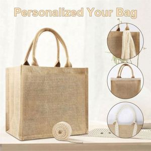 Bolsa de Yute con Logotipo Personalizado, Asa Larga, Reciclable, Impermeable, para Playa, Viajes y Compras, con Diseño de Letras - Product Image 4