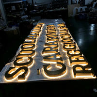 Letrero Luminoso con Letras de Canal 3D Personalizadas en Acero Inoxidable, Retroiluminadas con LED y Acrílico, para Interiores o Exteriores, para Cafetería