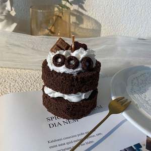 Nouvelles Bougies en Gros 2026, Décorations de Noël, Cadeau, Ornement, Bougie Parfumée Alimentaire, Bougies Parfumées Double Couche en Forme de Gâteau - Product Image 2