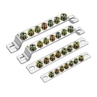 Barre de terre en cuivre pur 3/5/7 trous, barre de mise à la terre de 215 mm, bande de mise à la terre, bornier de câblage, boîtier de distribution pour salle serveur