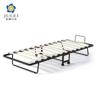 Lit pliant moderne en métal pour bureau, hôtel, appartement, taille Queen ou Full, facile à manipuler, structure durable avec revêtement en poudre, idéal pour chambre à coucher
