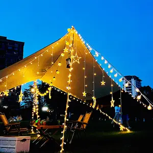 Cadena de luces LED para sombrilla de Patio, a prueba de agua, para exteriores, playa, acampada, carpas, decoración de jardín