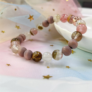 Bracciale di cristallo gemma di <span class=keywords><strong>amore</strong></span> e passione <span class=keywords><strong>per</strong></span> le donne pietra naturale rosa cocomero scorza pietra bracciale <span class=keywords><strong>per</strong></span> attrazione d'<span class=keywords><strong>amore</strong></span> - Product Image 4
