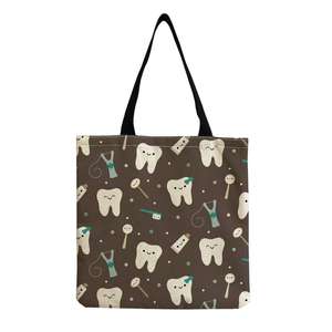 <b>Nursing</b> Single-shoulder <b>Bag</b> Shoulder <b>Bag</b> With Zipper <b>for</b> Nurse Gift Medical Print Handbags Portable Eco Friendly Canvas Tote <b>Bag</b> - Product Image 6