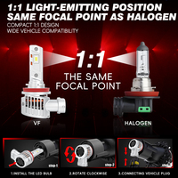 Ampoule de phare LED VF LANSEKO Plug and Play 45W 8000lm H4 H7 H11 9005 9006 9012, ampoules de phare 12V 24V pour voiture, camion, 4x4