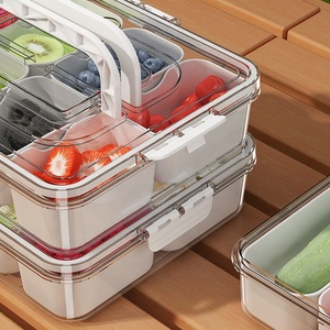 Plateau de service compartimenté, boîte à collation, conteneur à charcuterie, <span class=keywords><strong>organisateur</strong></span> transparent pour bonbons, fruits, voyages, fêtes, pique-niques - Product Image 6