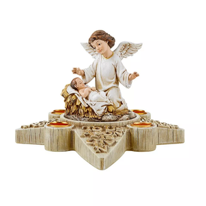 Candelabro <span class=keywords><strong>de</strong></span> Adviento con Ángel <span class=keywords><strong>de</strong></span> <span class=keywords><strong>la</strong></span> Natividad, Decoración para Bautizo, Centro <span class=keywords><strong>de</strong></span> Mesa Religioso, Regalo <span class=keywords><strong>de</strong></span> Navidad - Product Image 4